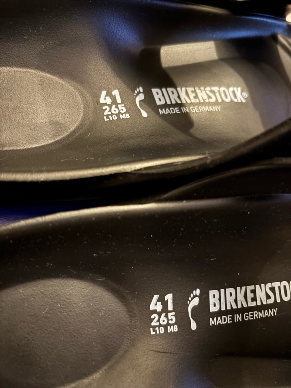 NIB Birkenstock Arizona EVA Black Sandals Slides Unisex EU 41, Sz 10, - Picture 7 of 8